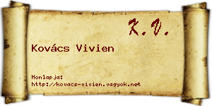 Kovács Vivien névjegykártya