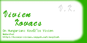 vivien kovacs business card